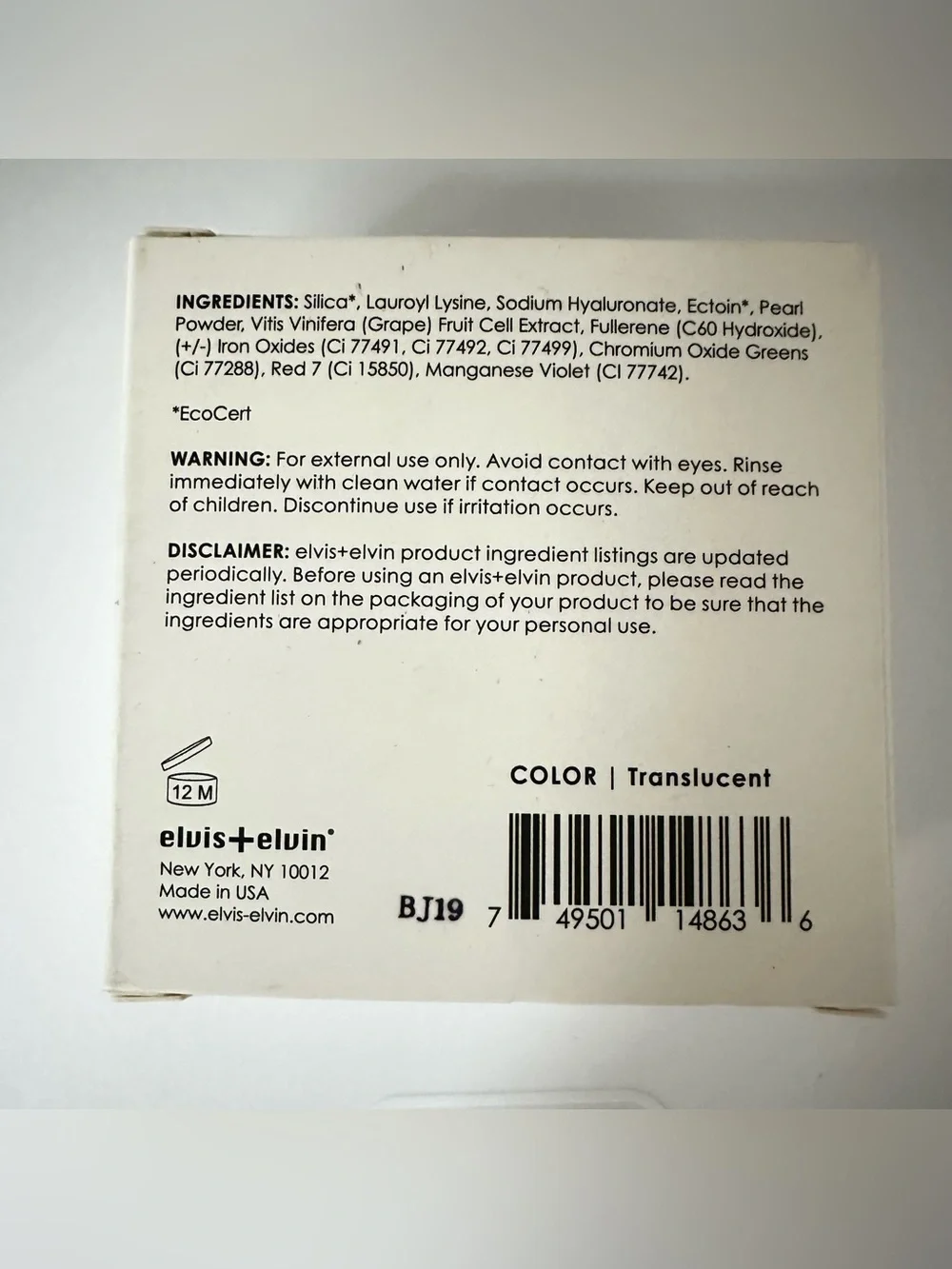 Elvis + Elvin Hyaluronic Setting Powder with Fullerene in Translucent – NWT